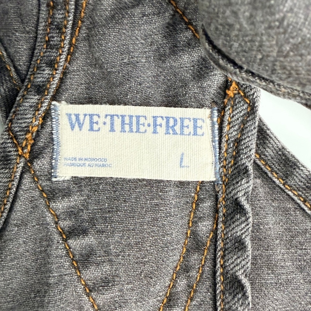 We The Free Ziggy Festival Overalls L Denim  Bib Jumpsuit 90's Grunge Utility - Picture 8 of 16